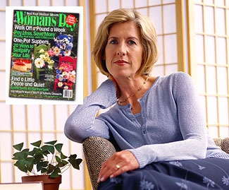 Recovering caffeine addict Joanna Hoff, who shares her difficult tale in the April <i>Woman's Day</i>.